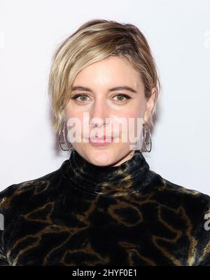 GRETA Gerwig assister à la projection de New York de 'Isle of Dogs' au Metropolitan Museum of Art Banque D'Images