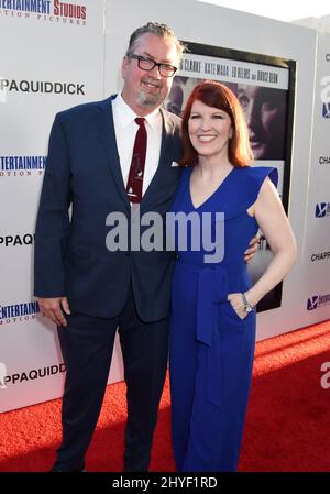 Kate Flannery et Chris Haston à la première de 'Chappaquiddick' à Los Angeles, qui s'est tenue à l'Académie des arts et des sciences de la scène, le 28 mars 2018 à Beverly Hills Banque D'Images