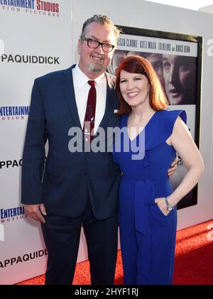 Kate Flannery et Chris Haston à la première de 'Chappaquiddick' à Los Angeles, qui s'est tenue à l'Académie des arts et des sciences de la scène, le 28 mars 2018 à Beverly Hills Banque D'Images