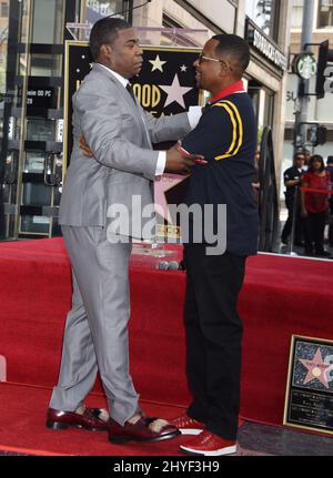 Tracy Morgan et Martin Lawrence assistent au dévoilement du Tracy Morgan Star sur le Hollywood Walk of Fame Banque D'Images