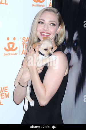 Amanda Seyfried participe au troisième Gala annuel de la Best Friends Animal Society qui s'est tenu à Guastavinos à New York, aux États-Unis Banque D'Images