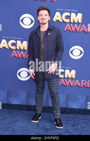 Morgan Wallen à l'Academy of Country Music Awards 53rd qui s'est tenu au MGM Grand Garden Arena le 15 avril 2018 à Las Vegas Banque D'Images