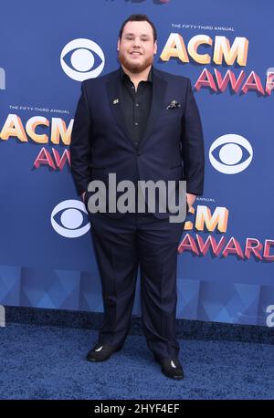 Luke Combs aux Academy of Country Music Awards 53rd qui se tiennent au MGM Grand Garden Arena le 15 avril 2018 à Las Vegas Banque D'Images