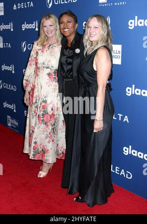 Sandra Lee, Robin Roberts et Amber Laign participant aux GLAAD Media Awards 29th qui se tiennent au New York Hilton Midtown, États-Unis Banque D'Images