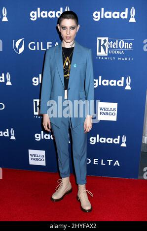 Asia Kate Dillon assiste aux GLAAD Media Awards 29th qui se tiennent au New York Hilton Midtown, aux États-Unis Banque D'Images