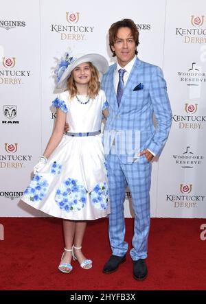 Dannielynn Birkhead et Larry Birkhead au Kentucky Derby 144th qui s'est tenu à Churchill Downs le 5 mai 2018 à Louisville, Kentucky. Banque D'Images