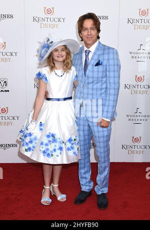 Dannielynn Birkhead et Larry Birkhead au Kentucky Derby 144th qui s'est tenu à Churchill Downs le 5 mai 2018 à Louisville, Kentucky. Banque D'Images