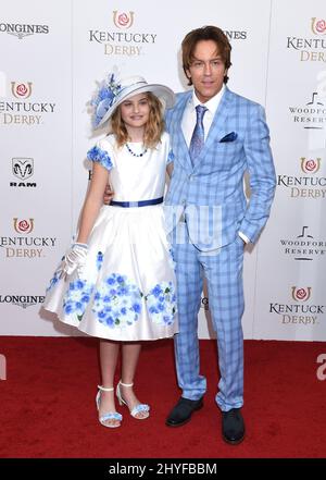 Dannielynn Birkhead et Larry Birkhead au Kentucky Derby 144th qui s'est tenu à Churchill Downs le 5 mai 2018 à Louisville, Kentucky. Banque D'Images