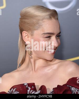 Emilia Clarke à la première mondiale de 'solo: A Star War Story' qui s'est tenue au théâtre El Capitan le 10 mai 2018 à Hollywood, Californie. Banque D'Images