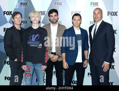 Stephen Moyer, Sean Teale, Percy Hynes White, Blair Redford et Coby Bell ont assisté à l'avant-projet FOX Networks 2018 qui s'est tenu à Wollman Rink dans Central Park le 14 mai 2018. Banque D'Images