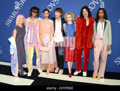 Bria Vinaite, Roberto Rossellini, Julia Garner, Sander Lak, Lineisy Montero, B¸rns, Laura Harrier au CFDA Fashion Awards 2018 qui s'est tenu au Brooklyn Museum le 4 juin 2018 à Brooklyn, NY Banque D'Images