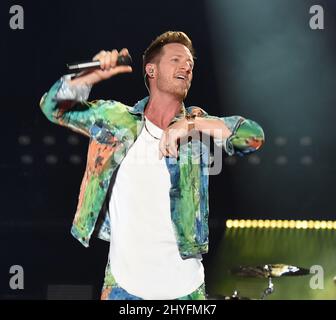 Tyler Hubbard de la ligne de Géorgie de Floride se présentant au festival CMA 2018 qui a eu lieu au stade Nissan le 10 juin 2018 à Nashville, Tennessee Banque D'Images