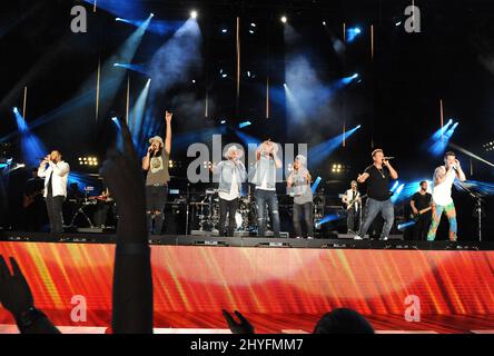 Florida Georgia Line et Backstreet Boys se déroulant au CMA Fest 2018 qui s'est tenu au stade Nissan le 10 juin 2018 à Nashville, Tennessee Banque D'Images