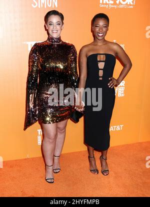 Lauren Morelli et Samira Wiley à l'événement TrevorLIVE qui s'est tenu à Cipriani Wall Street le 11 juin 2018. Banque D'Images