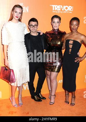 Christian Soriano, Lauren Morelli et Samira Wiley à l'événement TrevorLive qui s'est tenu à Cipriani Wall Street le 11 juin 2018. Banque D'Images