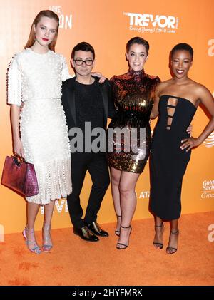 Christian Soriano, Lauren Morelli et Samira Wiley à l'événement TrevorLive qui s'est tenu à Cipriani Wall Street le 11 juin 2018. Banque D'Images