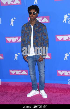 21 Savage au MTV 'VMAs' de 2018 qui s'est tenu au radio City Music Hall le 20 août 2018 à New York, États-Unis Banque D'Images