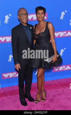 Rev Al Sharpton et Aisha McShaw au MTV 'VMAs' de 2018 qui s'est tenu au radio City Music Hall le 20 août 2018 à New York, États-Unis Banque D'Images