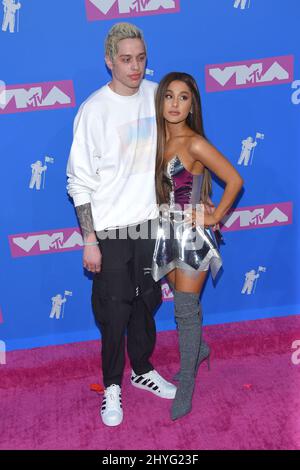 Pete Davidson et Ariana Grande au MTV 'VMAs' de 2018 qui s'est tenu au radio City Music Hall le 20 août 2018 à New York City, États-Unis Banque D'Images