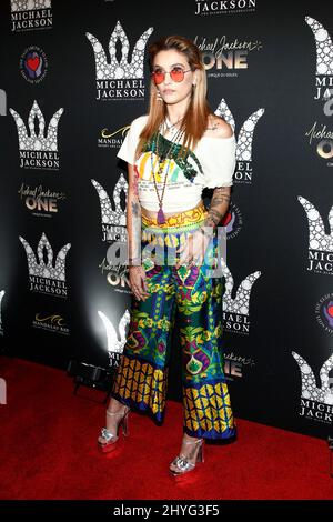 Paris Jackson à l'occasion de la célébration de l'anniversaire de diamant 60th de Michael Jackson qui a eu lieu au Mandalay Bay Resort & Casino le 29 août 2018 à Las Vegas Banque D'Images