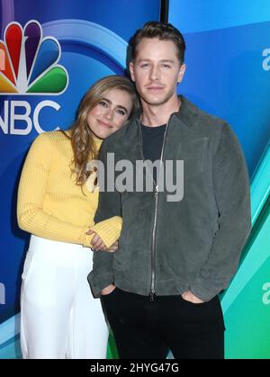 Melissa Roxburgh & Josh Dallas participant au NBC Fall New York Junket qui s'est tenu au four Seasons Hotel New York le 6 septembre 2018. Banque D'Images