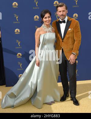 Nikolaj Coster-Waldau et Nukaaka Coster-Waldau à l'occasion des Primetime Emmy Awards 70th qui ont eu lieu au Microsoft Theatre L.A. En direct le 17 septembre 2018 à Los Angeles, États-Unis Banque D'Images