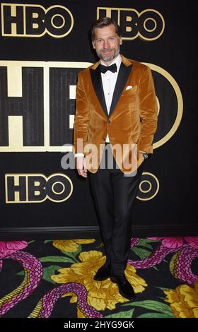 Nikolaj Coster-Waldau lors de la réception des Prix de l'Emmy 2018 de la chaîne HBO, qui s'est tenue au Pacific Design Center le 17 septembre 2018 à West Hollywood, aux États-Unis. Banque D'Images