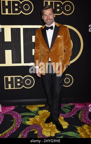 Nikolaj Coster-Waldau lors de la réception des Prix de l'Emmy 2018 de la chaîne HBO, qui s'est tenue au Pacific Design Center le 17 septembre 2018 à West Hollywood, aux États-Unis. Banque D'Images