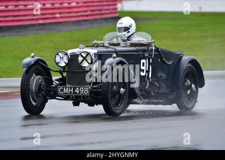 Mark Morgan, Frazer Nash Shelsley, Pomeroy Trophy, Vintage sports car Club, VSCC, circuit Grand Prix, Silverstone, Towcester, Angleterre.Silverstone Nort Banque D'Images