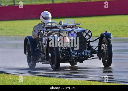 Mark Morgan, Frazer Nash Shelsley, Pomeroy Trophy, Vintage sports car Club, VSCC, circuit Grand Prix, Silverstone, Towcester, Angleterre.Silverstone Nort Banque D'Images