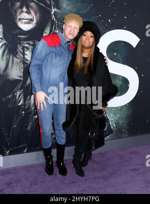 Shaun Ross et mère Geraldine Ross participant à la première « Glass » de New York, qui s'est tenue au SVA Theatre le 15 janvier 2019 à New York City, NY Banque D'Images