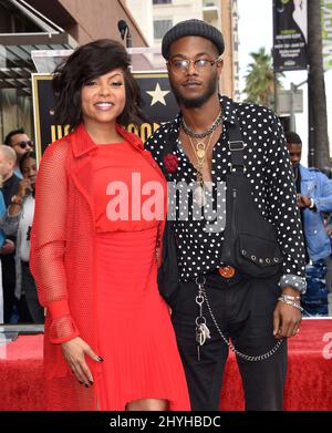 Taraji P. Henson est accompagné de son fils Marcell Johnson lors de sa cérémonie de la star du Hollywood Walk of Fame Banque D'Images