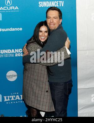 Demi Moore et Ed Helms à la première de « Corporate Animals » lors du Sundance film Festival 2019 Banque D'Images