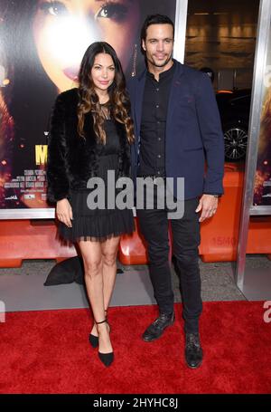 Matt Cedeno et Erica Franco à la première mondiale du « miss Bala » qui s'est tenue au Regal Cinemas L.A. EN DIRECT le 30 janvier 2019 à Los Angeles, États-Unis. Banque D'Images