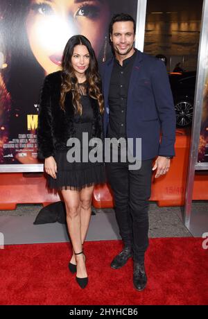 Matt Cedeno et Erica Franco à la première mondiale du « miss Bala » qui s'est tenue au Regal Cinemas L.A. EN DIRECT le 30 janvier 2019 à Los Angeles, États-Unis. Banque D'Images