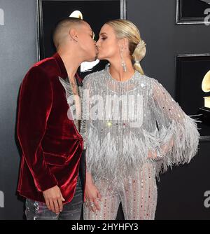 Evan Ross et Ashlee Simpson à l'occasion des Grammy Awards 61st qui se sont tenus au Staples Center le 10 février 2019 à Los Angeles, en Californie. Banque D'Images