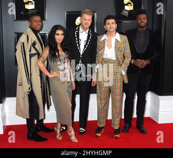 Pentatonix aux Grammy Awards 61st qui se tiennent au Staples Center le 10 février 2019 à Los Angeles, en Californie. Banque D'Images