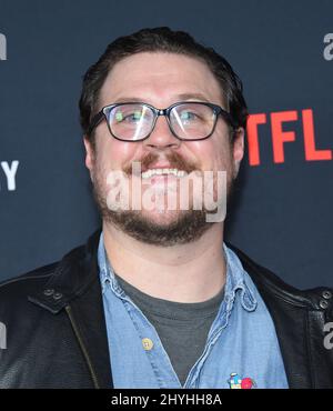 Cameron Britton arrive à la première saison 1 de la Netflix 'The Umbrella Academy' au cinéma ArcLight Banque D'Images