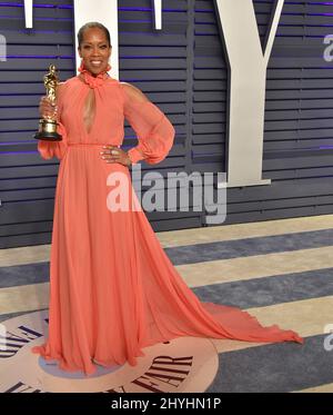 Regina King participe à la Vanity Fair Oscar Party de 2019, qui s'est tenue au Wallis Annenberg Centre for the Performing Arts à Beverly Hills, CA Banque D'Images