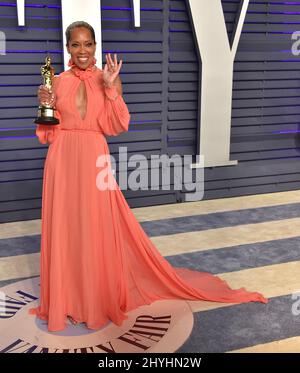 Regina King participe à la Vanity Fair Oscar Party de 2019, qui s'est tenue au Wallis Annenberg Centre for the Performing Arts à Beverly Hills, CA Banque D'Images