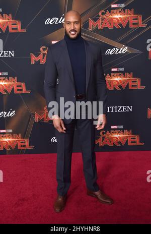 Henry Simmons à la première mondiale de « Captain Marvel » qui s'est tenue au théâtre El Capitan le 4 mars 2019 à Hollywood, Californie. Banque D'Images