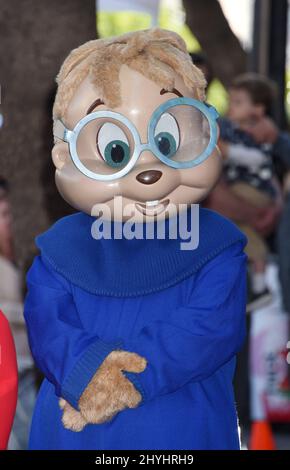 Simon, des Chipmunks à l'Alvin et à la cérémonie des Chipmunks Star qui a eu lieu sur le Hollywood Walk of Fame Banque D'Images
