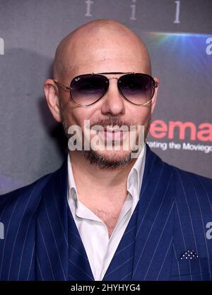Pitbull à la présentation de STXfilms « l'état de l'industrie : passé, présent et futur », tenue au Caesars Palace le 2 avril 2019 à Las Vegas, Nevada. Banque D'Images