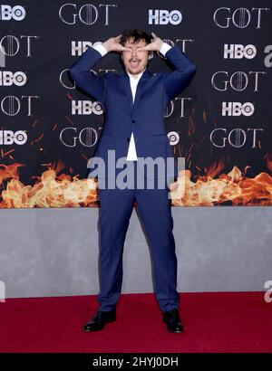 Pedro Pascal participant à la première mondiale de la dernière saison du « Game of Thrones » qui s'est tenue au radio City Music Hall le 3 avril 2019 à New York. Banque D'Images