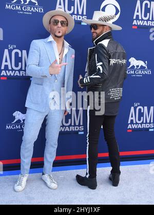 LoCash au 54th Academy of Country Music Awards qui a eu lieu au MGM Grand Garden Arena du MGM Grand Hotel & Casino le 7 avril 2019 à Las Vegas, Nevada. Banque D'Images