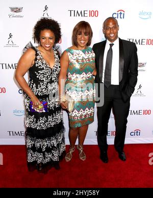 Gayle King, fille Kirby Bumpus et fils William Bumpus, Jr. Participant au Gala 2019 fois 100 au Frederick P. Rose Hall, Jazz au Lincoln Center à New York. Banque D'Images