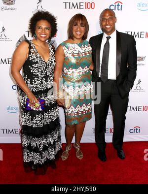 Gayle King, fille Kirby Bumpus et fils William Bumpus, Jr. Participant au Gala 2019 fois 100 au Frederick P. Rose Hall, Jazz au Lincoln Center à New York. Banque D'Images