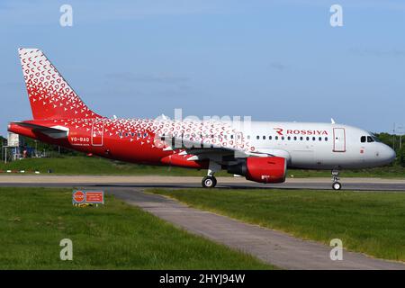 L'IMMATRICULATION DE L'AIRBUS A319 DE ROSSIYA A ÉTÉ ANNULÉE EN RAISON DE L'INVASION RUSSE DE L'UKRAINE EN 2022. Banque D'Images