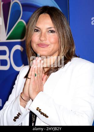 Mariska Hargitay assistant à l'entrée de la NBC 2019 qui s'est tenue à l'hôtel four Seasons le 13 mai 2019 à New York. Banque D'Images