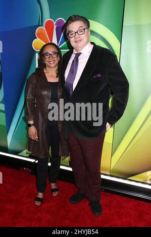 S. Epatha Merkerson et Oliver Platt ont assisté à l'avant-projet NBC 2019 qui s'est tenu à l'hôtel four Seasons le 13 mai 2019 à New York. Banque D'Images